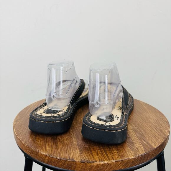 BOC black Leather Strap Thong Sandals Women’s Size 10 - Picture 5 of 9